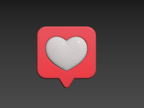 Symbol017 Heart Message Model 3D