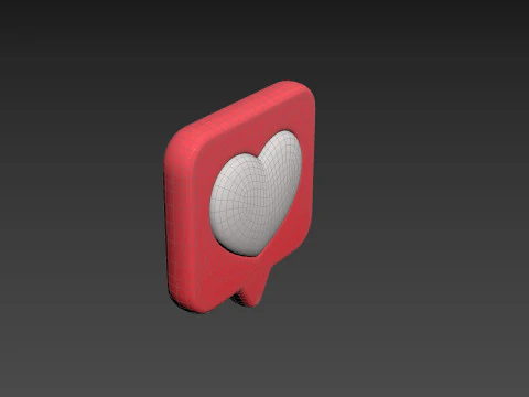 Symbol017 Heart Message 3D Model