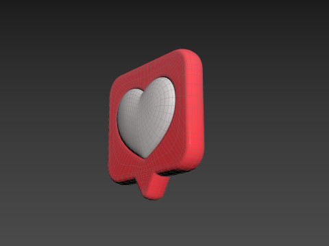 Symbol017 Heart Message Model 3D