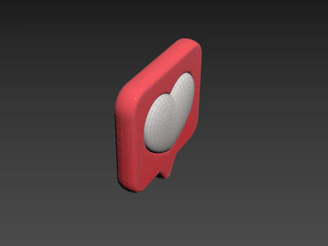 Symbol017 Heart Message 3D Model