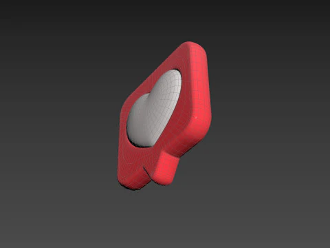 Symbol017 Heart Message 3D Model