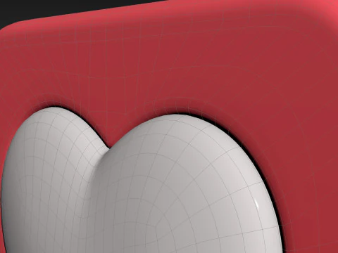 Symbol017 Heart Message 3D Model