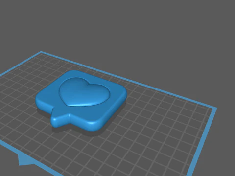 Symbol017 Heart Message 3D Model