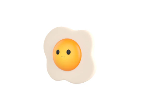 Karakter237 Senyum Goreng Telur Model 3D