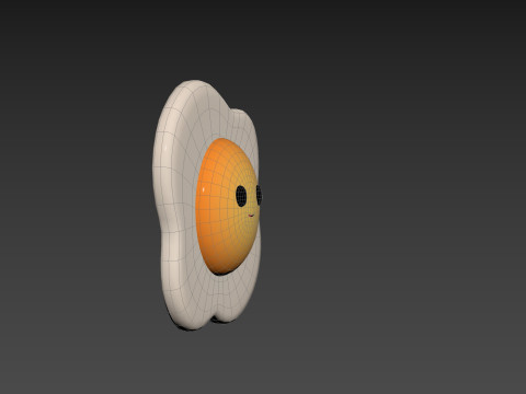 Character237 Smile Fried Egg Modelo 3D