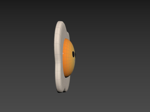 Character237 Smile Fried Egg Modelo 3D