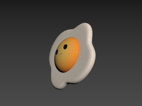 Character237 Smile Fried Egg Modelo 3D