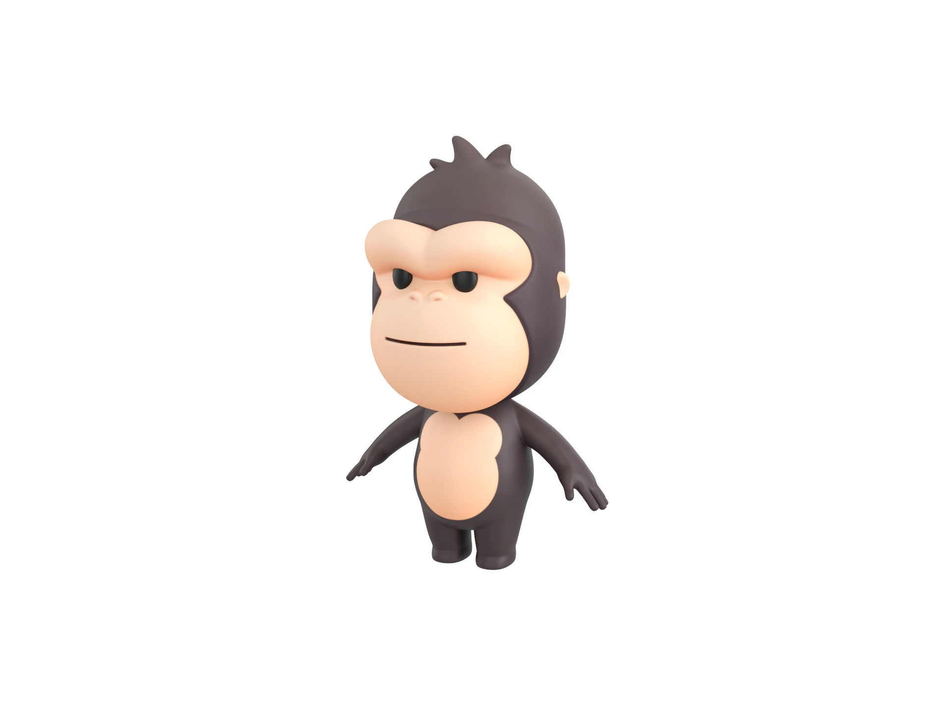 Character238 Gorilla 3D Model .c4d .max .obj .3ds .fbx .stl .blend