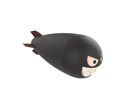 Character240 Cartoon Torpedo 3D Model