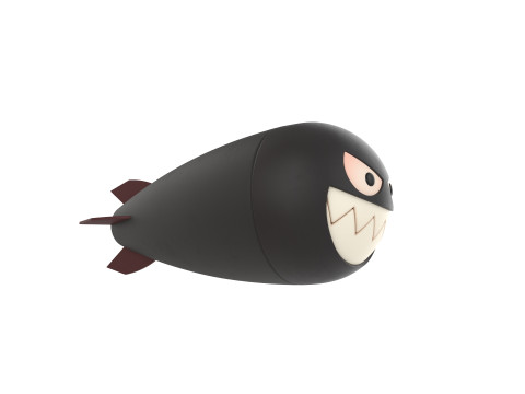 Character240 Cartoon Torpedo 3D Модель