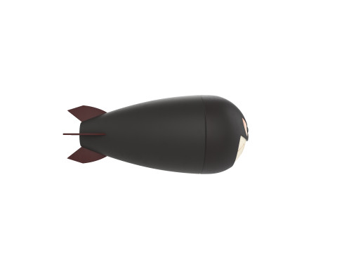 Character240 Cartoon Torpedo 3D Модель