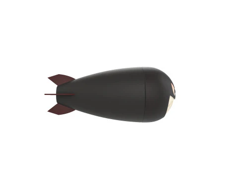 Character240 Cartoon Torpedo 3D Model