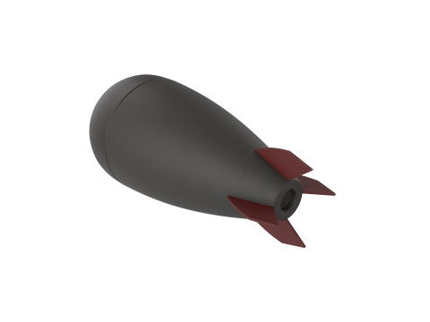 Character240 Cartoon Torpedo 3D Модель