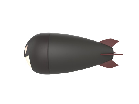 Character240 Cartoon Torpedo 3D Модель