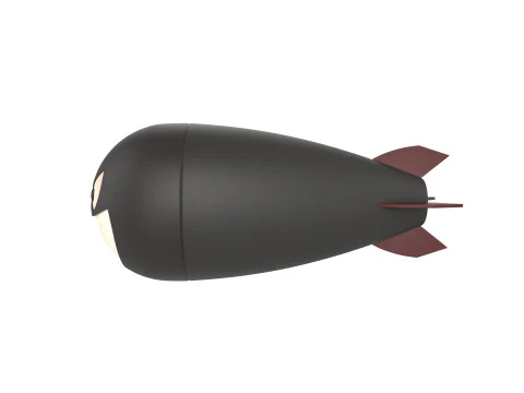 Character240 Cartoon Torpedo 3D Model
