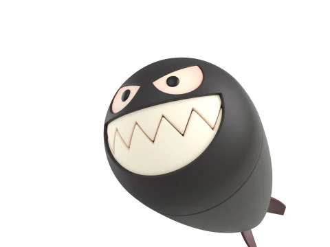 Character240 Cartoon Torpedo 3D Model