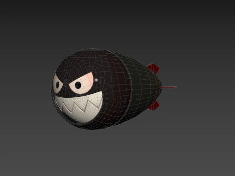 Character240 Cartoon Torpedo 3D Model
