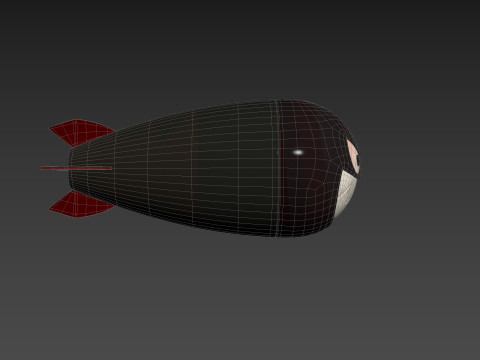 Character240 Cartoon Torpedo 3D Модель