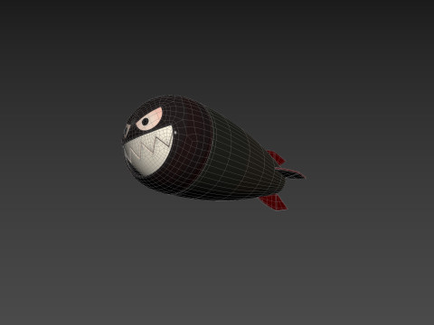 Character240 Cartoon Torpedo 3D Модель