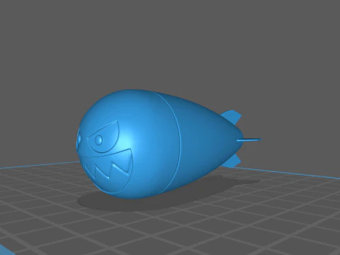 Character240 Cartoon Torpedo 3D Model