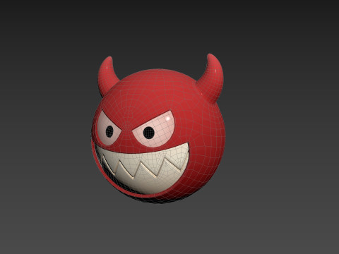 Character241 Devil Face Model 3D