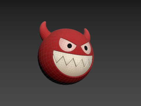 Character241 Devil Face Model 3D