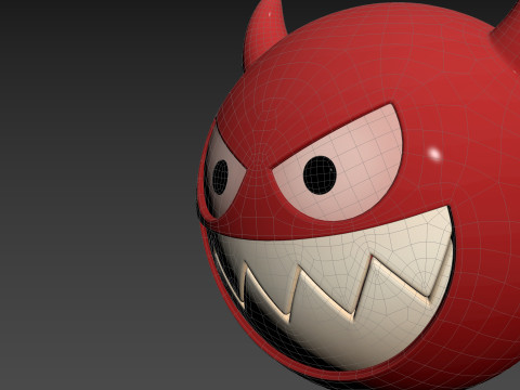 Character241 Devil Face Model 3D