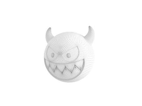 Character241 Devil Face Model 3D