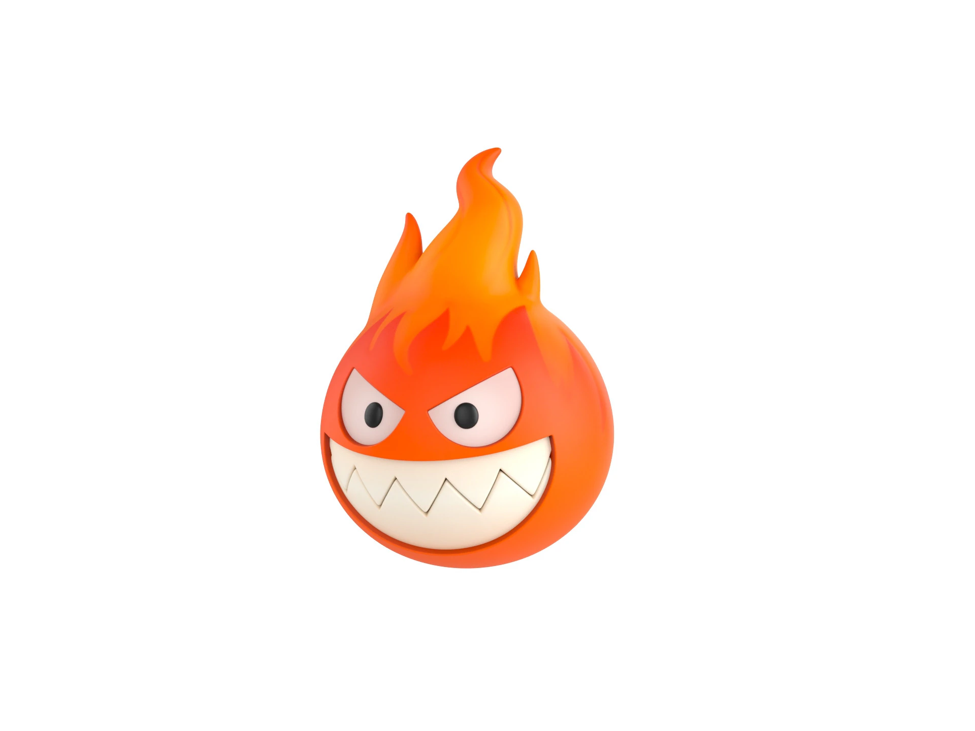 Character242 Flame Monster 3D Model .c4d .max .obj .3ds .fbx .stl .blend 