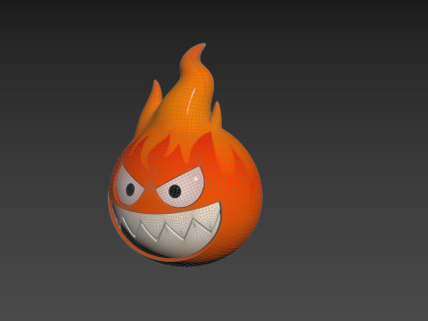 Character242 Flame Monster Model 3D
