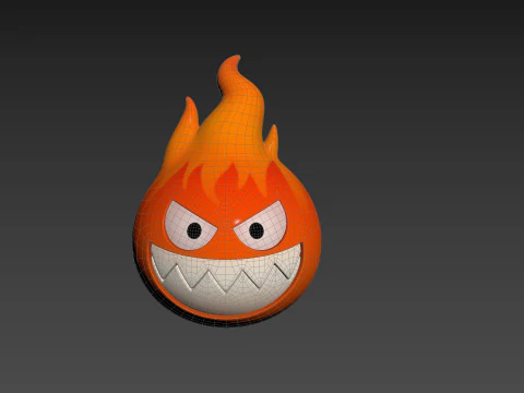 Character242 Flame Monster 3D Model