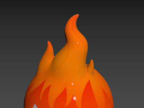 Character242 Flame Monster Model 3D