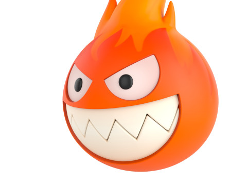 Character242 Flame Monster Model 3D