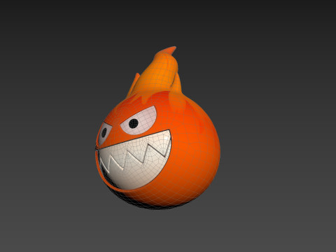 Character242 Flame Monster Model 3D