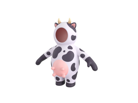 Prop232 Cow Suit 3D Model
