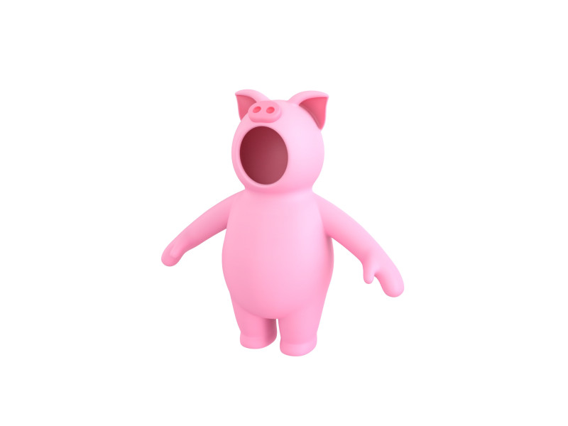 Prop233 Pig Suit 3D Модель .c4d .max .obj .3ds .fbx .stl .blend 