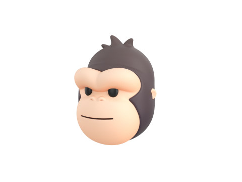 Prop238 Gorilla Head 3D-Modell