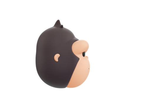 Prop238 Gorilla Head 3Dモデル