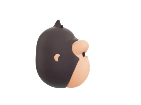 Prop238 Gorilla Head 3D Model