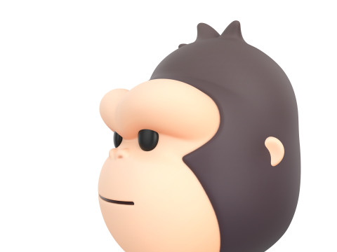Prop238 Gorilla Head 3Dモデル