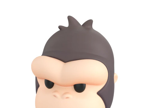 Prop238 Gorilla Head 3D Model