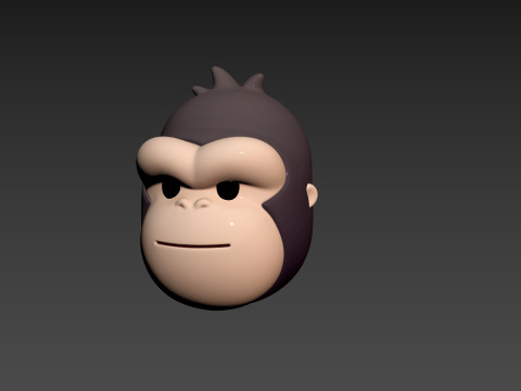 Prop238 Gorilla Head 3Dモデル