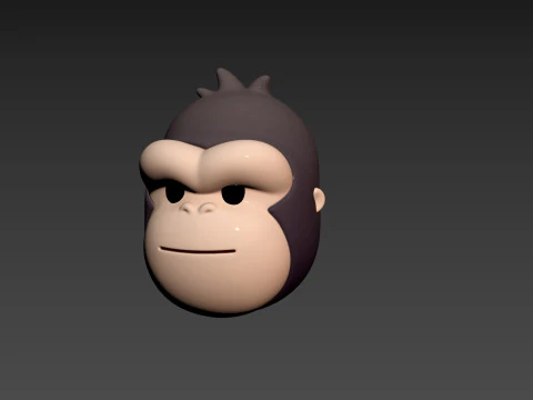 Prop238 Gorilla Head 3D Model