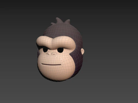 Prop238 Gorilla Head 3D Model