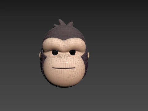 Prop238 Gorilla Head 3D Model