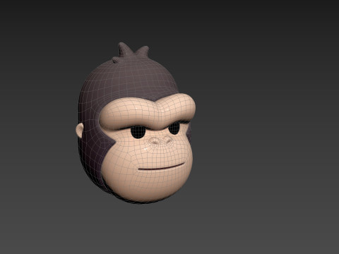 Prop238 Gorilla Head 3Dモデル