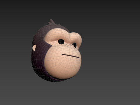 Prop238 Gorilla Head 3Dモデル