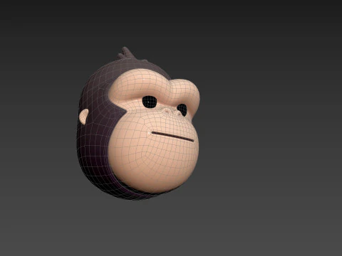 Prop238 Gorilla Head 3D Model