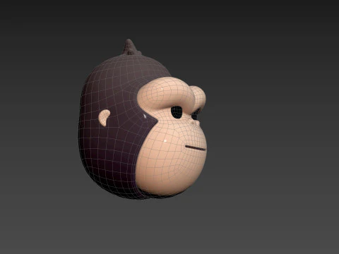 Prop238 Gorilla Head 3D Model