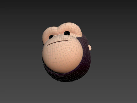 Prop238 Gorilla Head 3D Model
